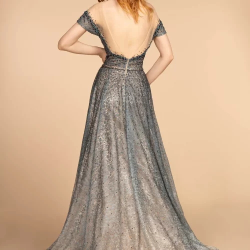 gl2558-grey-blue-2-long-prom-pageant-gala-red-carpet-lace-beads-open-back-zipper-v-back-short-sleeve-crew-neck-ball-gown