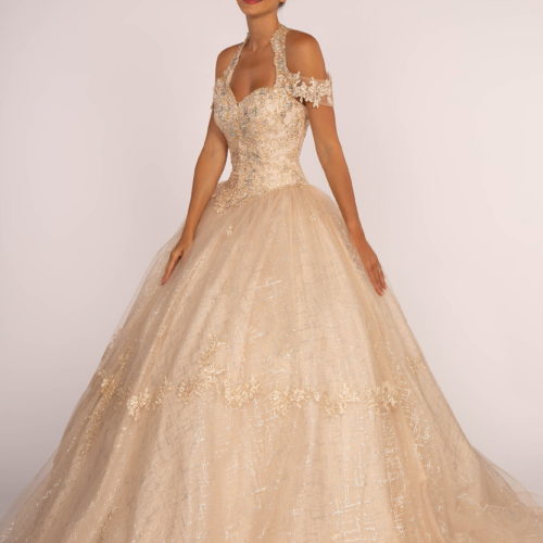 gl2602-champagne-1-floor-length-quinceanera-mesh-embroidery-jewel-corset-cut-away-shoulder-halter-ball-gown