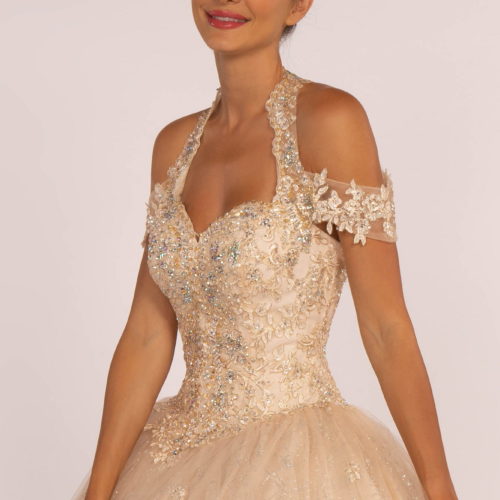 gl2602-champagne-3-floor-length-quinceanera-mesh-embroidery-jewel-corset-cut-away-shoulder-halter-ball-gown