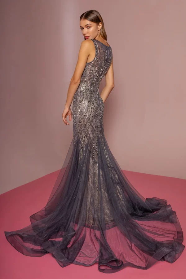 GL2684 Jewel Embellished Lace With Tail | GLS Collective