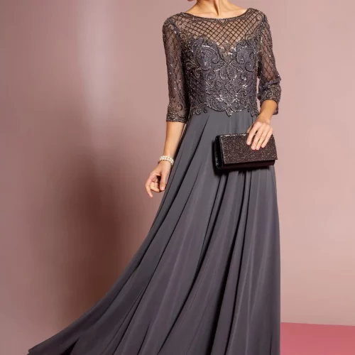 gl2686-charcoal-1-long-mother-of-bride-chiffon-mesh-beads-zipper-v-back-three-quarter-sleeve-illusion-sweetheart-a-line