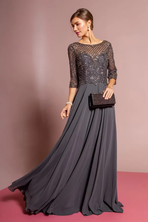 gl2686-charcoal-1-long-mother-of-bride-chiffon-mesh-beads-zipper-v-back-three-quarter-sleeve-illusion-sweetheart-a-line