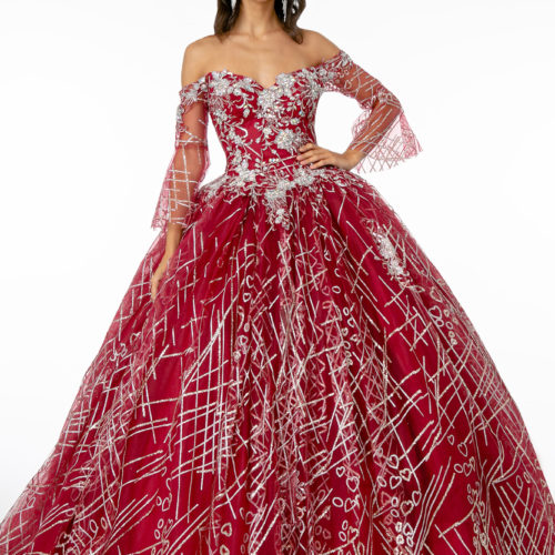 gl2911-burgundy-1-floor-length-quinceanera-mesh-beads-glitter-open-back-corset-cut-away-shoulder-sweetheart-ball-gown