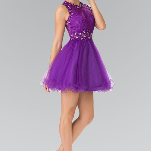 gs1427-purple-1-short-homecoming-cocktail-bridesmaids-damas-lace-tulle-covered-back-zipper-sleeveless-crew-neck-babydoll