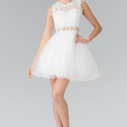 gs1427-white-1-short-homecoming-cocktail-bridesmaids-damas-lace-tulle-covered-back-zipper-sleeveless-crew-neck-babydoll