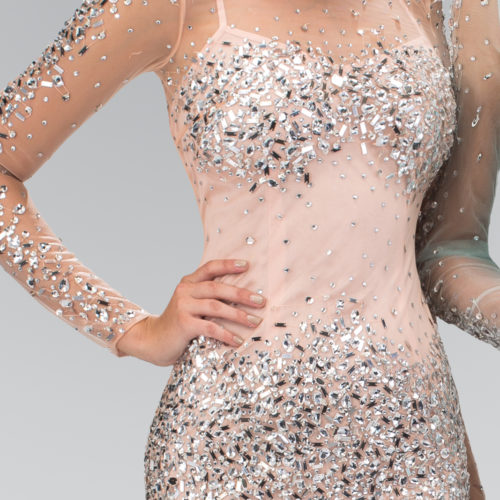 gs2135-peach-3-short-homecoming-cocktail-date-night-tulle-jewel-sequin-covered-back-zipper-long-sleeve-crew-neck-bodycon