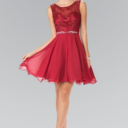 gs2314-burgundy-1-short-homecoming-cocktail-bridesmaids-damas-date-night-chiffon-lace-jewel-covered-back-zipper-sleeveless-scoop-neck-a-line