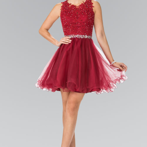 gs2375-burgundy-1-short-homecoming-cocktail-bridesmaids-damas-lace-tulle-beads-zipper-cut-out-back-sleeveless-scoop-neck-a-line