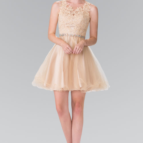 gs2375-champagne-1-short-homecoming-cocktail-bridesmaids-damas-lace-tulle-beads-zipper-cut-out-back-sleeveless-scoop-neck-a-line