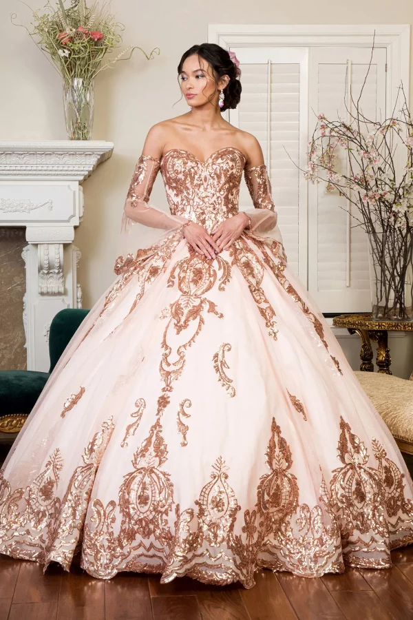 gl1914-champagne-1-floor-length-quinceanera-mesh-sequin-glitter-corset-strapless-sweetheart-ball-gown