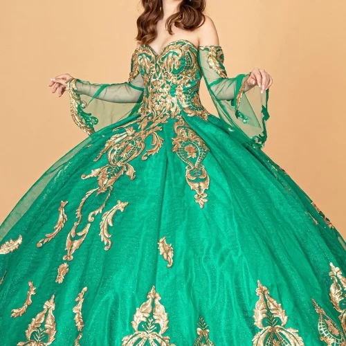 gl1914-emerald-green-1-floor-length-quinceanera-mesh-sequin-glitter-corset-strapless-sweetheart-ball-gown