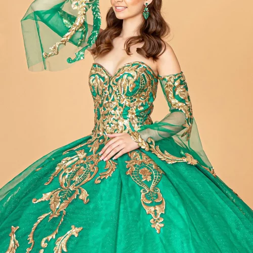 gl1914-emerald-green-d1-floor-length-quinceanera-mesh-sequin-glitter-corset-strapless-sweetheart-ball-gown