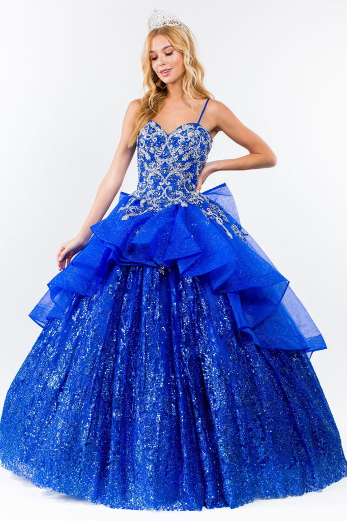 GL1927 | Embroidery Mesh Quinceanera Dress | GLS Collective