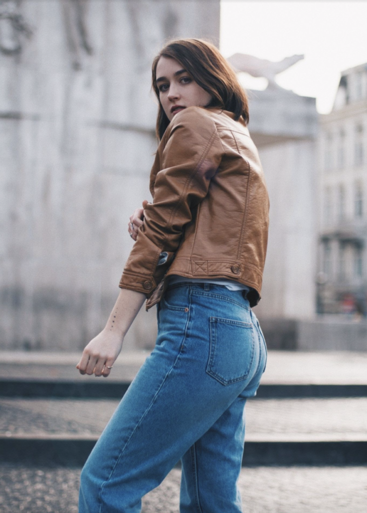 girl in jeans and jacket