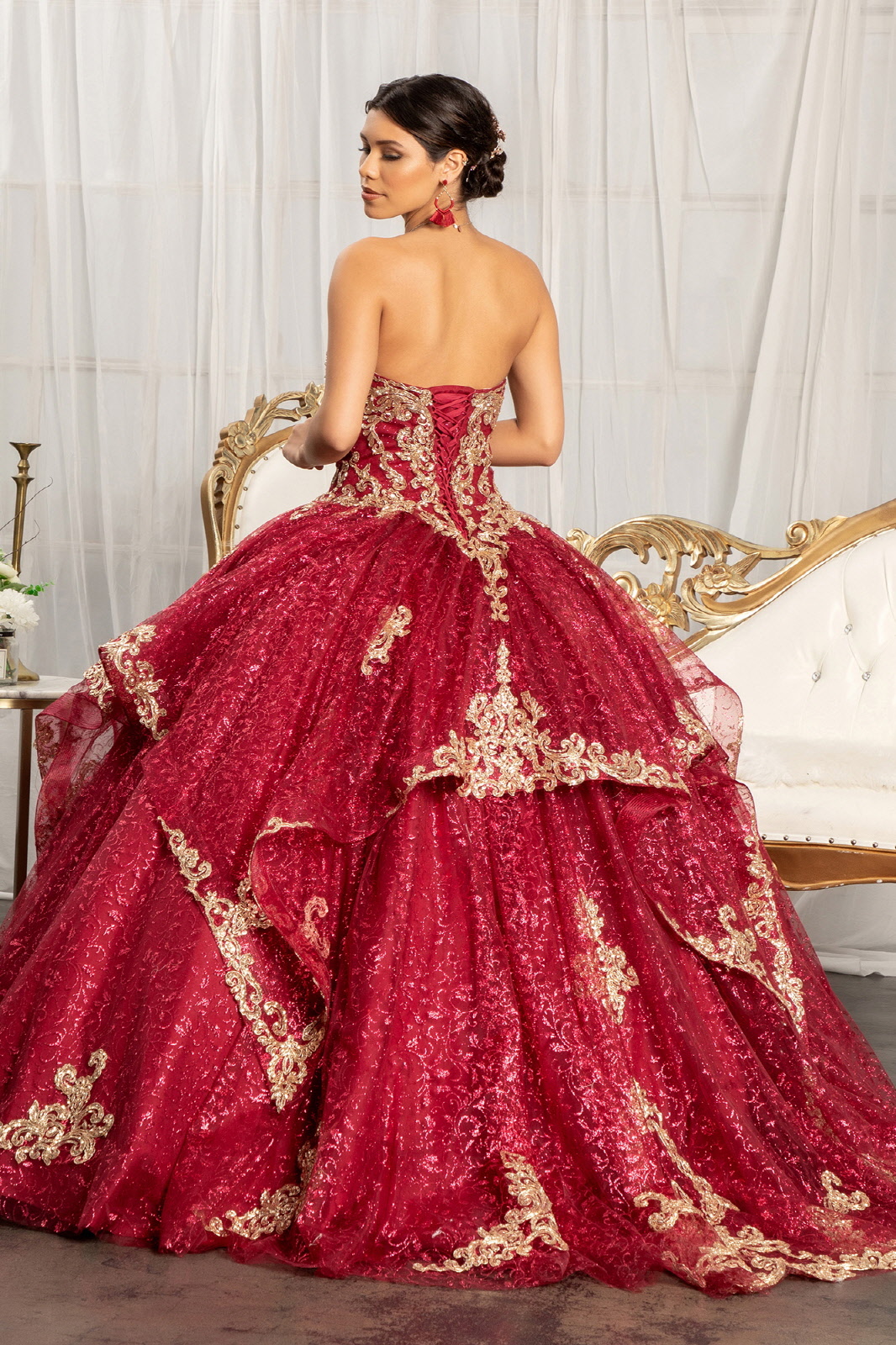 GL1987 | Embroidery Quinceanera Ball Gown | GLS Collective