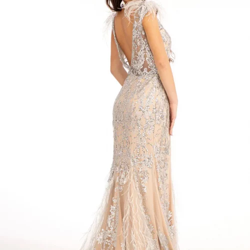 gl1983-silver-nude-2-long-prom-pageant-wedding-gowns-gala-red-carpet-mesh-sequin-glitter-sheer-zipper-v-back-sleeveless-v-neck-mermaid-feather