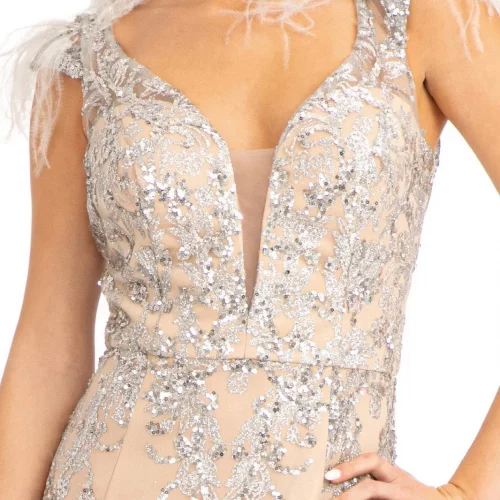 gl1983-silver-nude-d1-long-prom-pageant-wedding-gowns-gala-red-carpet-mesh-sequin-glitter-sheer-zipper-v-back-sleeveless-v-neck-mermaid-feather