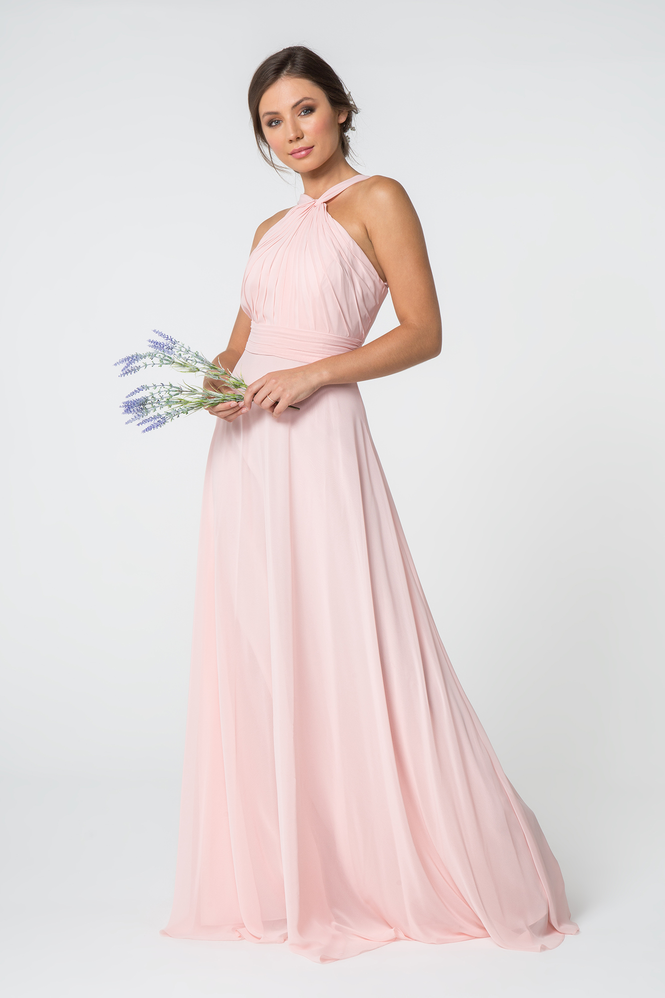 blush bridesmaids dress