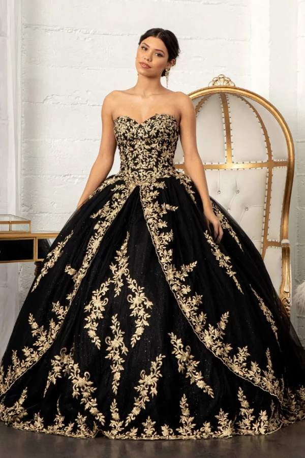 gl3016-black-1-floor-length-quinceanera-lace-tulle-beads-embroidery-jewel-glitter-open-zipper-corset-strapless-sweetheart-ball-gown-cape