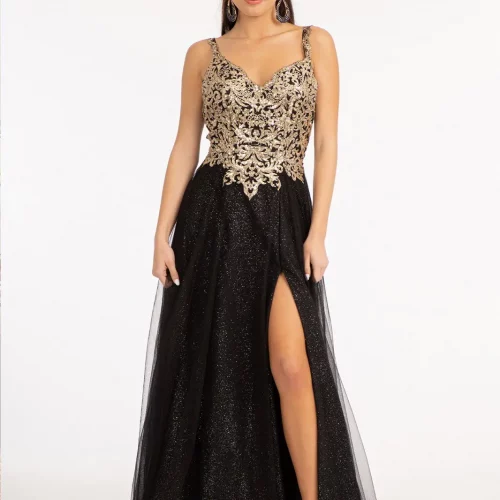 gl3020-black-1-long-prom-pageant-mesh-glitter-netting-sequin-glitter-zipper-v-back-straps-v-neck-a-line-slit