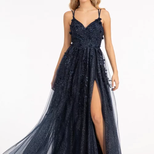 gl3033-navy-1-long-prom-pageant-mother-of-bride-lace-mesh-glitter-netting-applique-embroidery-sequin-glitter-zipper-corset-cut-out-back-spaghetti-strap-sweetheart-a-line-slit