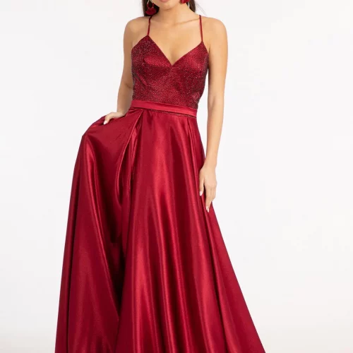 gl3040-burgundy-1-long-prom-pageant-mother-of-bride-satin-jewel-lace-up-zipper-corset-sleeveless-halter-a-line