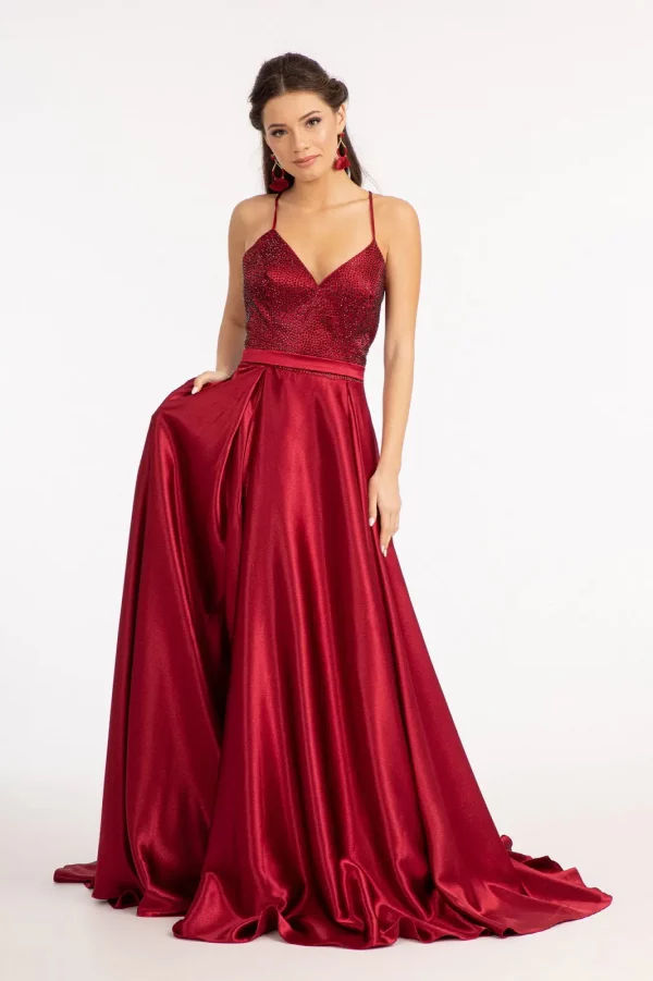 gl3040-burgundy-1-long-prom-pageant-mother-of-bride-satin-jewel-lace-up-zipper-corset-sleeveless-halter-a-line
