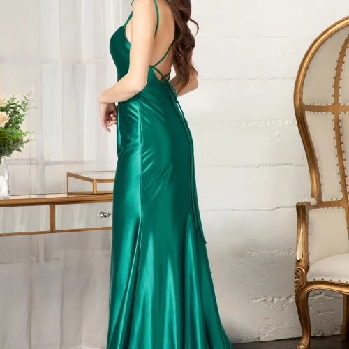gl3061-green-2-tail-prom-pageant-bridesmaid-satin-open-lace-up-straps-zipper-spaghetti-strap-straight-across-mermaid-slit