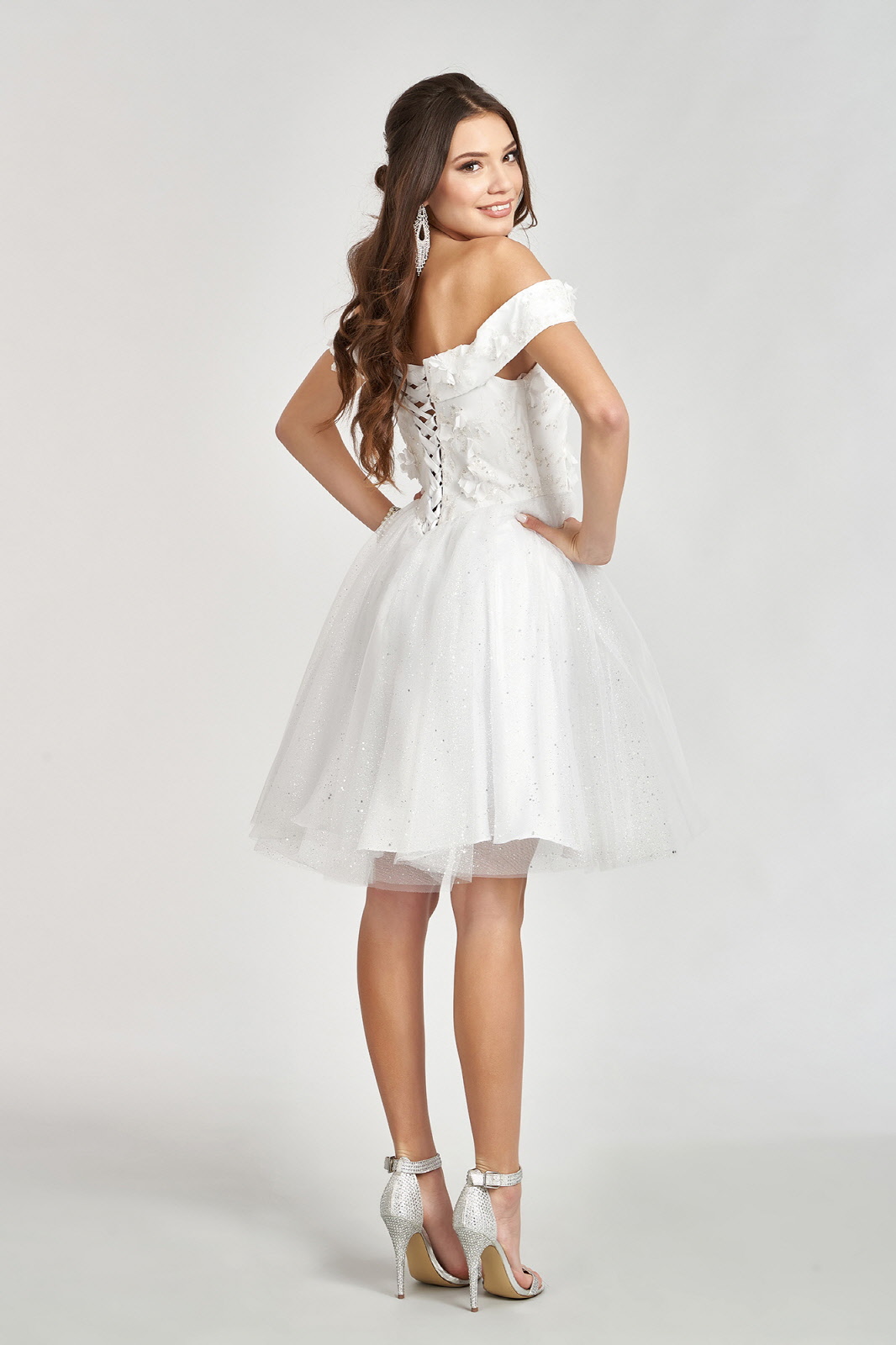 White Corset Back Short Dress