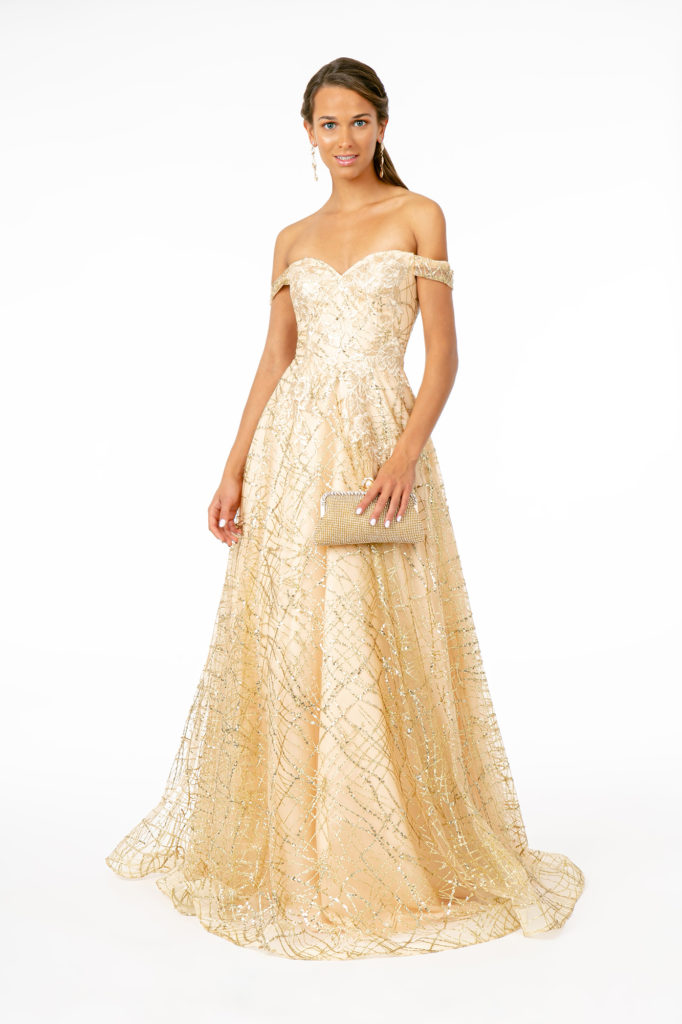 Lovely Gold Dress - Off-The-Shoulder Dress - Midi Dress - $64.00 - Lulus