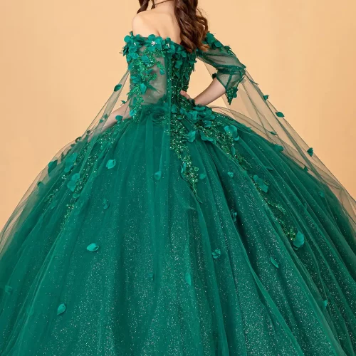 gl3075-green-2-floor-length-quinceanera-mesh-applique-embroidery-jewel-sequin-glitter-zipper-corset-three-quarter-sleeve-sleeve-off-the-shoulder-ball-gown