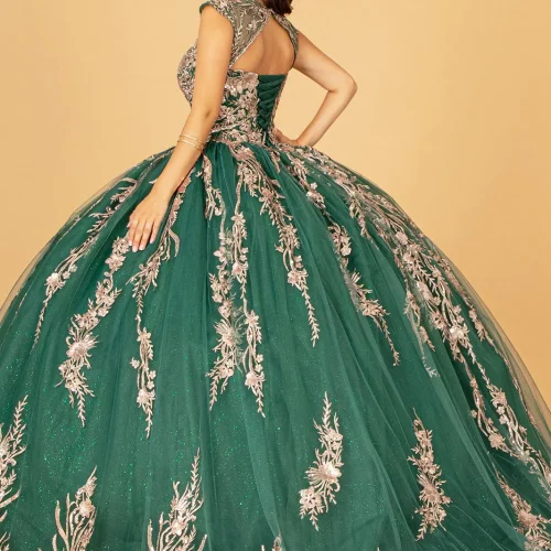 gl3076-green-2-floor-length-quinceanera-mesh-embroidery-sequin-glitter-zipper-corset-sleeveless-v-neck-ball-gown
