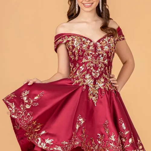 gl3098-burgundy-gold-d3-floor-length-quinceanera-mesh-satin-beads-jewel-glitter-corset-covered-cut-away-shoulder-v-neck-ball-gown-two-piece
