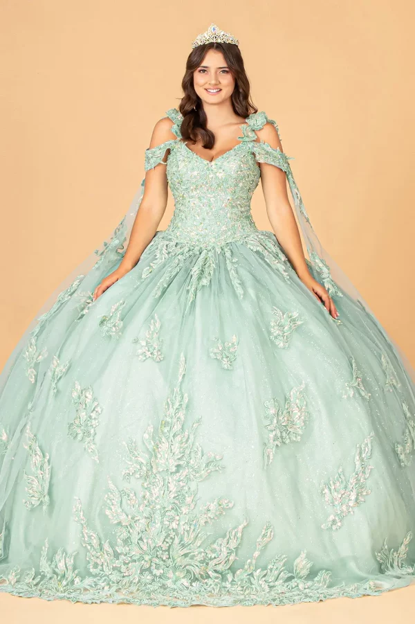 gl3099-sage-1-floor-length-quinceanera-mesh-applique-beads-embroidery-sequin-glitter-corset-cut-away-shoulder-v-neck-ball-gown
