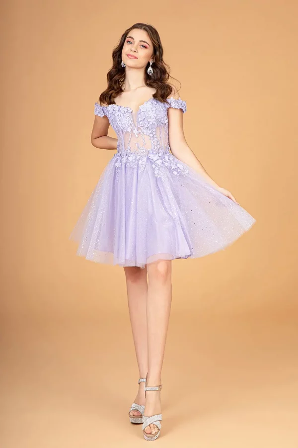 gs3096-lilac-1-short-homecoming-cocktail-mesh-applique-embroidery-glitter-sheer-open-zipper-off-shoulder-illusion-sweetheart-babydoll