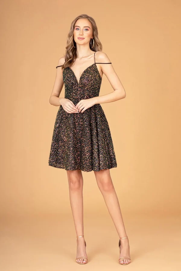 gs3097-black-gold-1-short-homecoming-cocktail-sequin-sequin-open-zipper-cut-away-shoulder-sweetheart-babydoll