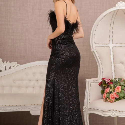 gl3113-black-2-long-prom-pageant-glitter-crepe-feather-sequin-open-zipper-spaghetti-strap-sweetheart-mermaid