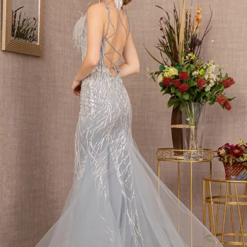 gl3117-silver-2-long-prom-pageant-mesh-beads-feather-sequin-open-lace-up-zipper-spaghetti-strap-sweetheart-trumpet