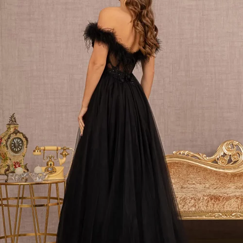 gl3138-black-2-long-prom-pageant-mesh-applique-feather-embroidery-sequin-sheer-zipper-straps-straight-across-a-line