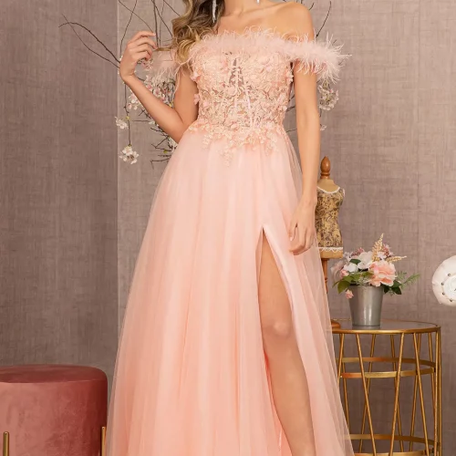 gl3138-blush-1-long-prom-pageant-mesh-applique-feather-embroidery-sequin-sheer-zipper-straps-straight-across-a-line