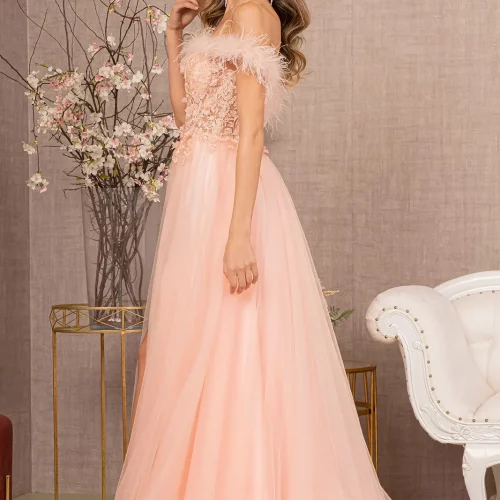 gl3138-blush-3-long-prom-pageant-mesh-applique-feather-embroidery-sequin-sheer-zipper-straps-straight-across-a-line