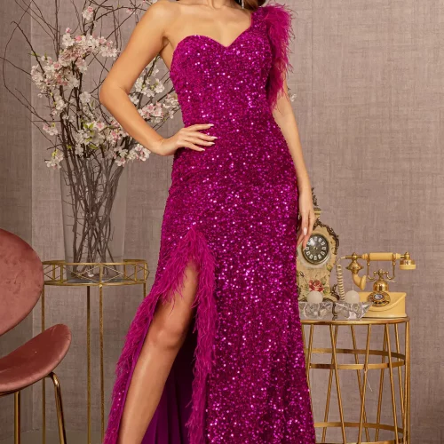 gl3154-magenta-1-tail-prom-pageant-velvet-feather-sequin-open-zipper-sleeveless-asymmetric-mermaid
