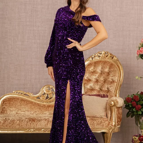 gl3159-purple-3-long-prom-pageant-mother-of-bride-gala-red-carpet-new-arrivals-velvet-sequin-open-zipper-one-shoulder-asymmetric-mermaid