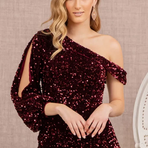 gl3159-wine-d1-long-prom-pageant-mother-of-bride-gala-red-carpet-new-arrivals-velvet-sequin-open-zipper-one-shoulder-asymmetric-mermaid