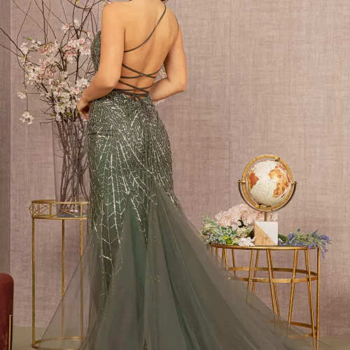 gl3161-green-2-tail-prom-pageant-mother-of-bride-red-carpet-new-arrivals-mesh-glitter-open-straps-zipper-one-shoulder-asymmetric-mermaid