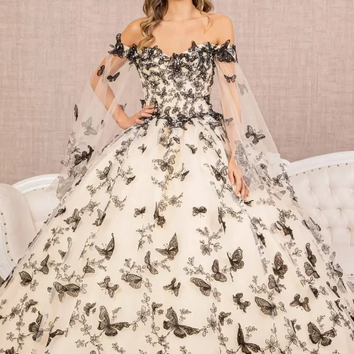 gl3167-champagne-black-1-floor-length-quinceanera-new-arrivals-mesh-applique-beads-jewel-glitter-zipper-corset-off-shoulder-sweetheart-ball-gown