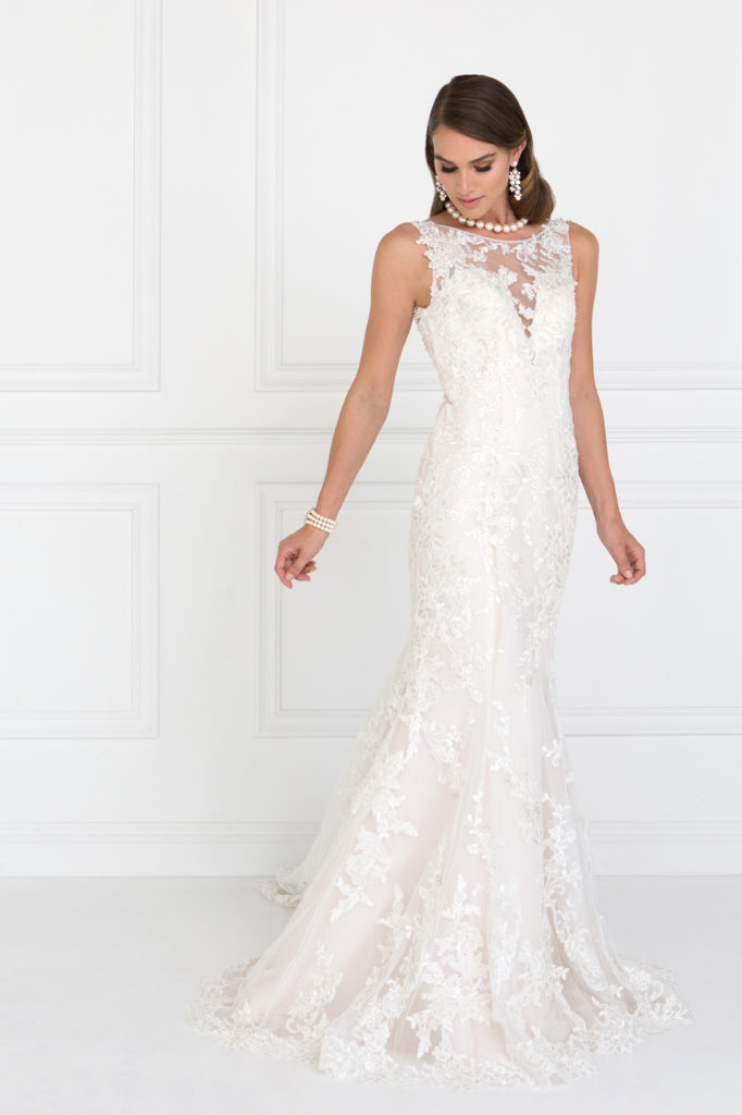 Trumpet lace wedding gown