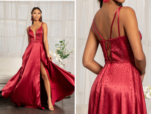 Illusion Sweetheart Neckline Satin A-line Dress with Lace-up Back