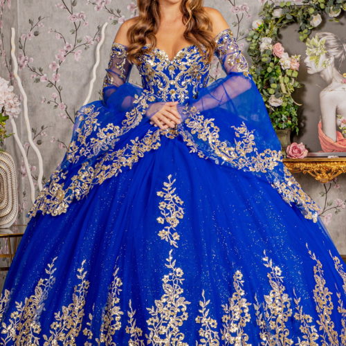gl3184-royal-blue-gold-1-floor-length-quinceanera-mesh-embroidery-metallic-sequin-glitter-zipper-corset-long-sleeve-sweetheart-ball-gown
