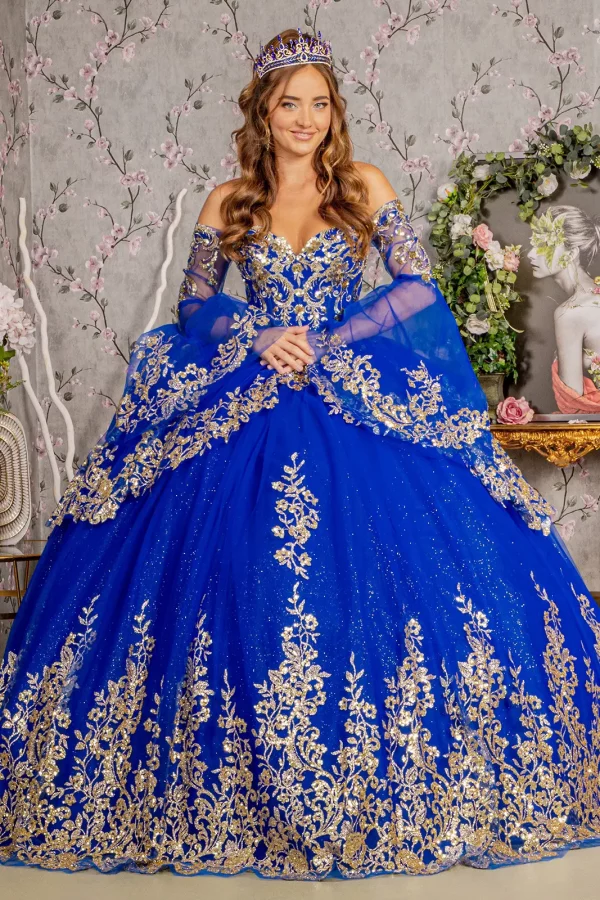 gl3184-royal-blue-gold-1-floor-length-quinceanera-mesh-embroidery-metallic-sequin-glitter-zipper-corset-long-sleeve-sweetheart-ball-gown
